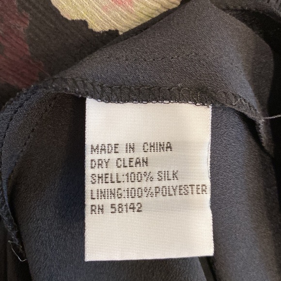 Talbots Vintage Floral Dress Pure Silk, Size 10 - Picture 12 of 14